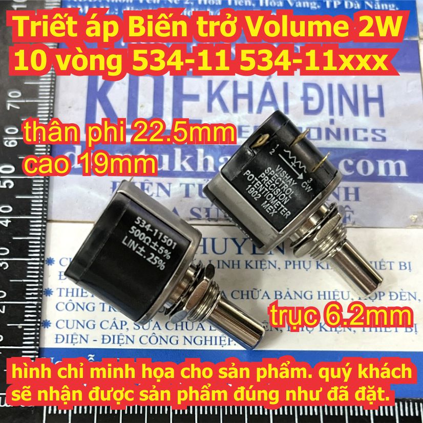 Triết áp Biến trở Volume 2W 10 vòng 534-1-1 534-11 534-11xxx các giá trị 100 Ohm ~ 100K Ohm kde8955