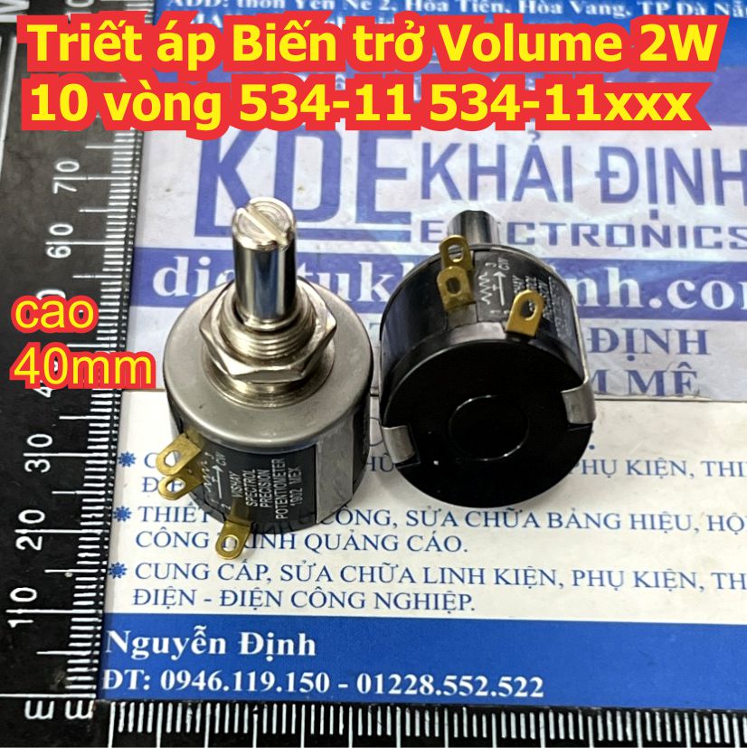 Triết áp Biến trở Volume 2W 10 vòng 534-1-1 534-11 534-11xxx các giá trị 100 Ohm ~ 100K Ohm kde8955