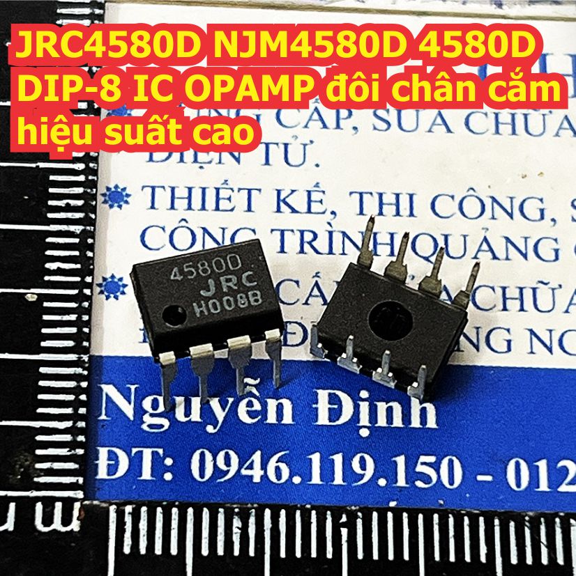 JRC4580D NJM4580D 4580D JRC JRC4580 NJM4580 4580 DIP-8 / SOP-8 IC OPAMP đôi chân cắm hiệu suất cao kde8965