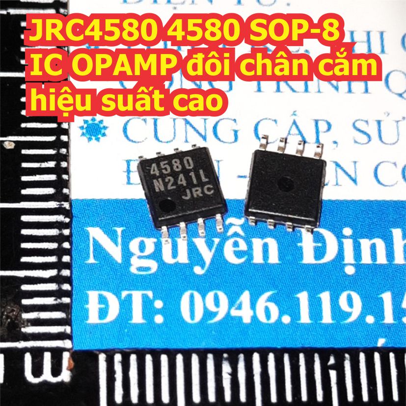 JRC4580D NJM4580D 4580D JRC JRC4580 NJM4580 4580 DIP-8 / SOP-8 IC OPAMP đôi chân cắm hiệu suất cao kde8965