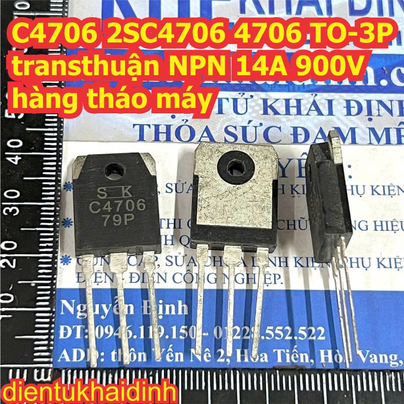 C4706 4706 TO-3P trans thuận NPN 14A 900V hàng tháo máy kde8992
