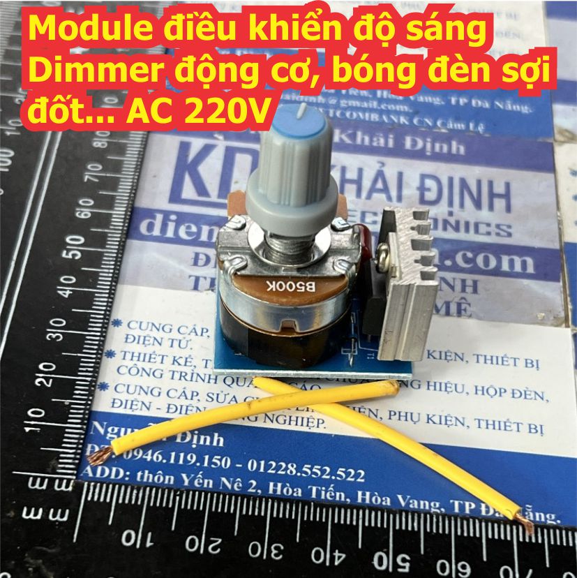 Bộ linh kiện module điều khiển độ sáng Dimmer động cơ, bóng đèn sợi đốt... AC 220V 500W 1200W kde5340