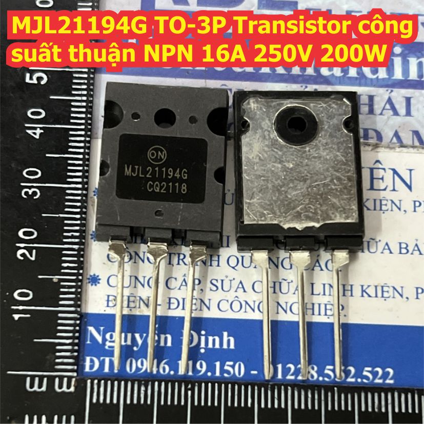 MJL21193G MJL21194G MJL21195G MJL21196G 21193 21194 21195 TO-3P Transistor nghịch/thuận PNP/NPN 16A 250V kde9030