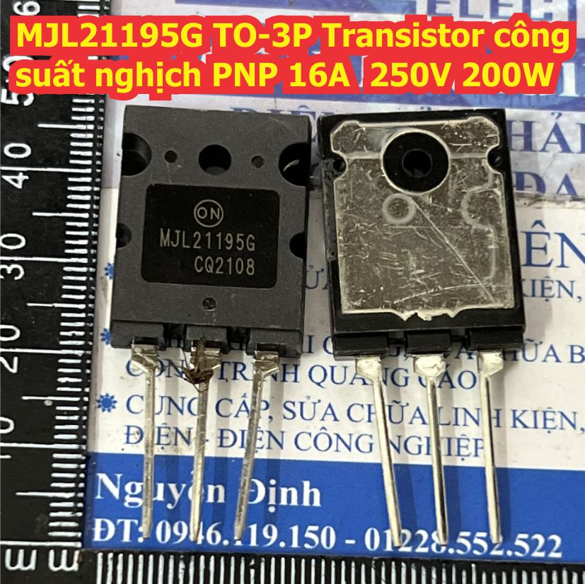 MJL21193G MJL21194G MJL21195G MJL21196G 21193 21194 21195 TO-3P Transistor nghịch/thuận PNP/NPN 16A 250V kde9030