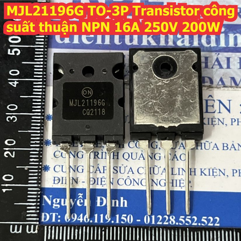 MJL21193G MJL21194G MJL21195G MJL21196G 21193 21194 21195 TO-3P Transistor nghịch/thuận PNP/NPN 16A 250V kde9030