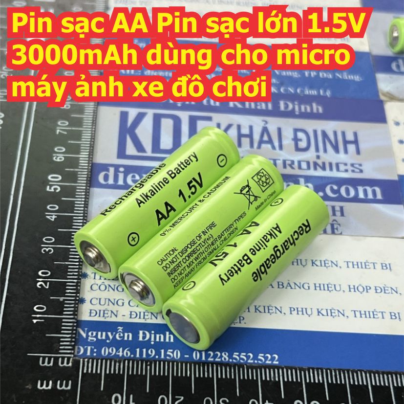 Pin sạc AAA / AA Pin tiểu đũa nhỏ 1.5V 3000mAh dùng cho micro máy ảnh, xe đồ chơi VV kde9051