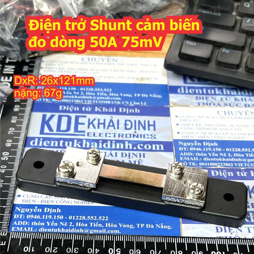 Cụm module điện trở SHUNT 50A 100A 75mV cảm biến đo hiển thị dòng áp DSN-VC288 4-28V 10A 50A 100A kde9186
