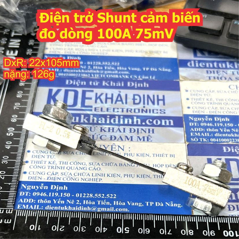 Cụm module điện trở SHUNT 50A 100A 75mV cảm biến đo hiển thị dòng áp DSN-VC288 4-28V 10A 50A 100A kde9186