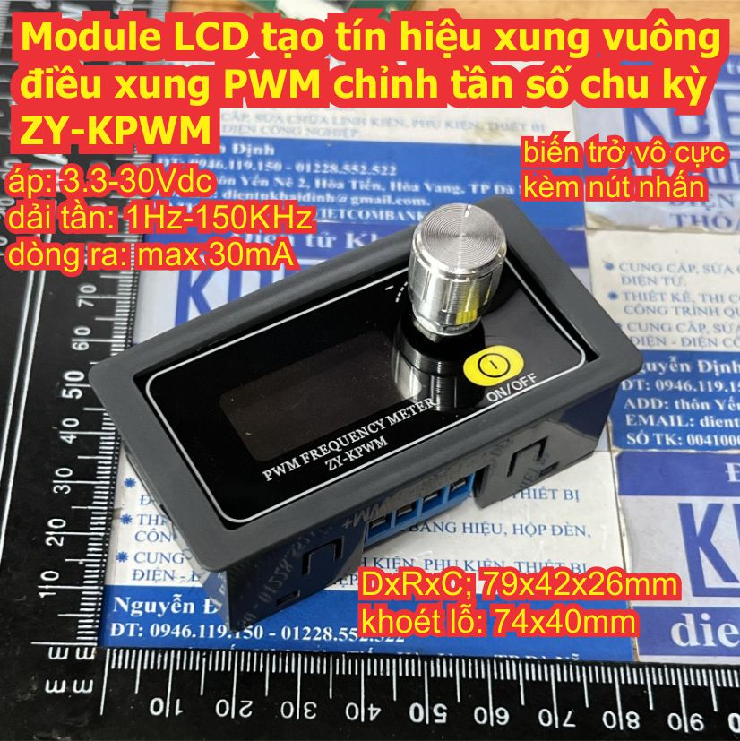 Module LCD Bộ tạo tín hiệu xung vuông điều xung PWM chỉnh tần số chu kỳ ZY-KPWM kde9201