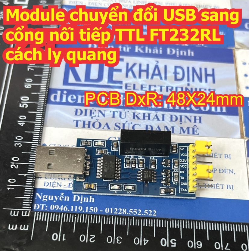 Module chuyển đổi USB sang cổng nối tiếp TTL FT232RL FT232 cách ly quang kde9202