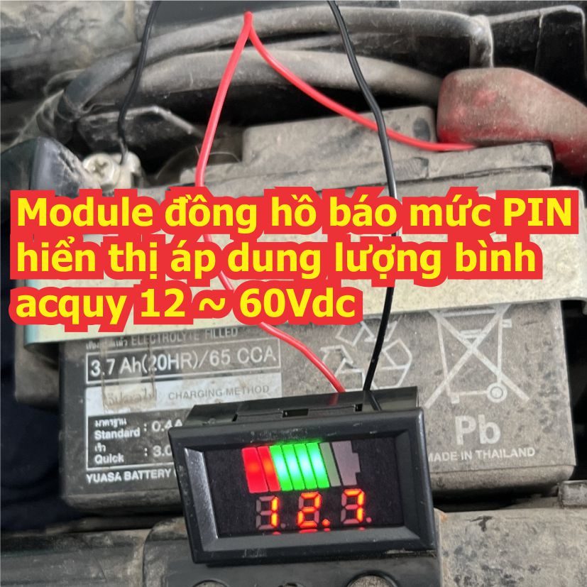 Module đồng hồ báo mức PIN hiển thị áp dung lượng bình acquy 12 ~ 60Vdc kde9205