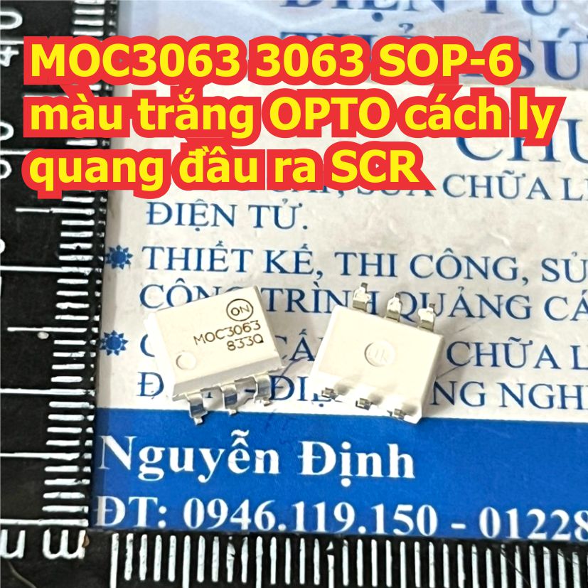 MOC3063 3063 DIP-6 / SOP-6 màu đen / trắng OPTO cách ly quang đầu ra SCR kde9246