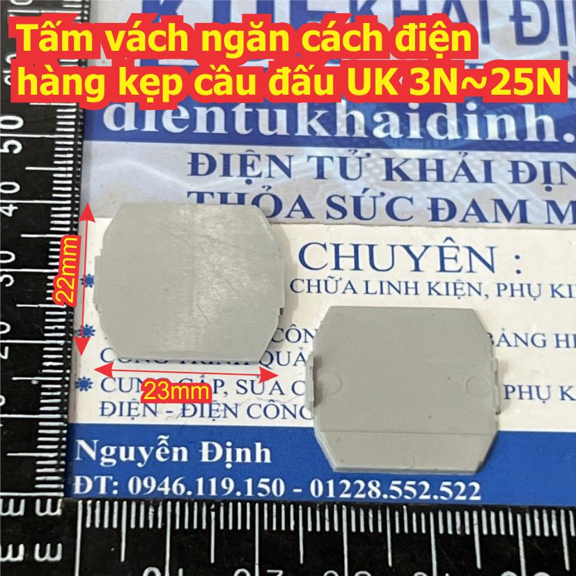 Tấm cách điện vách ngăn nắp che cuối hàng kẹp cầu đấu UK UKK D/UK-2.5BG D-UK3/10 D-URTK TS-RTK MBKK 2.5G D-UDK4G kde9278