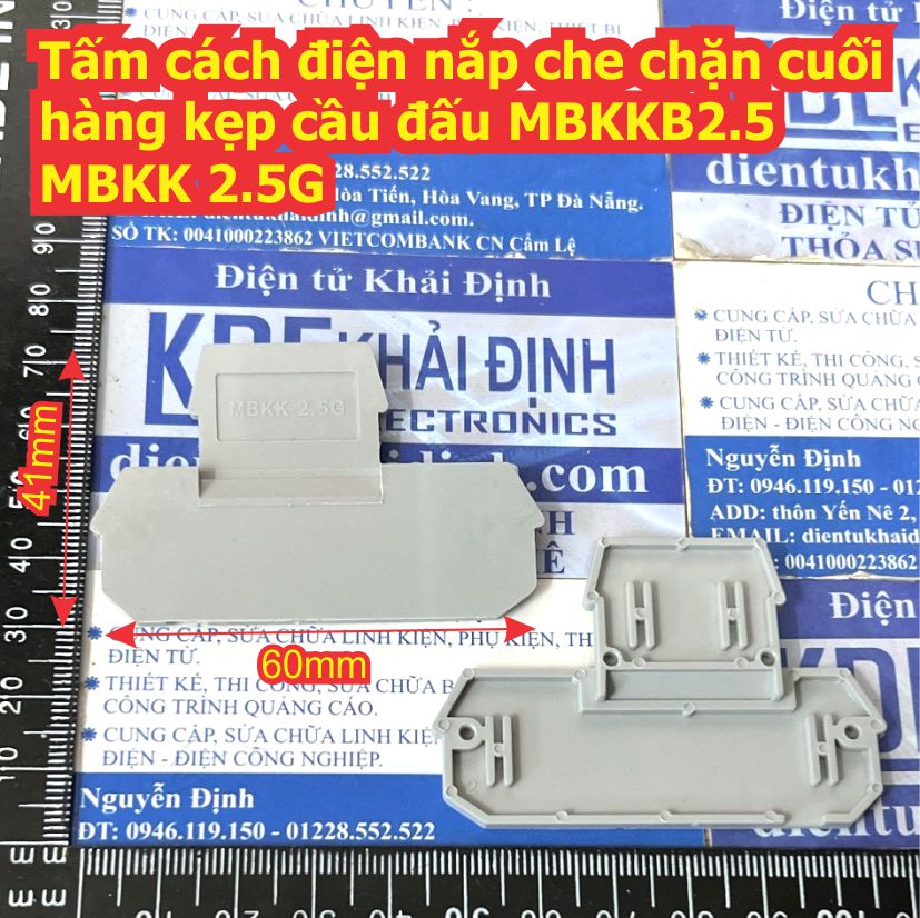 Tấm cách điện vách ngăn nắp che cuối hàng kẹp cầu đấu UK UKK D/UK-2.5BG D-UK3/10 D-URTK TS-RTK MBKK 2.5G D-UDK4G kde9278