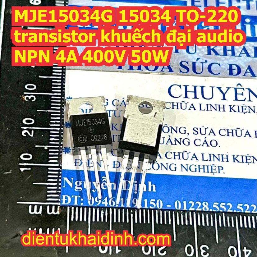 MJE15034G MJE15034 15034 MJE15035G MJE15035 15035 TO-220 transistor khuếch đại audio NPN 4A 400V 50W kde9327