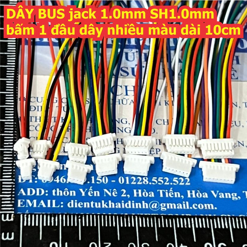 DÂY BUS jack nối cắm 1.0mm SH1.0mm SH1.0 bấm 1 đầu dây nhiều màu dài 10cm / 20cm kde9339