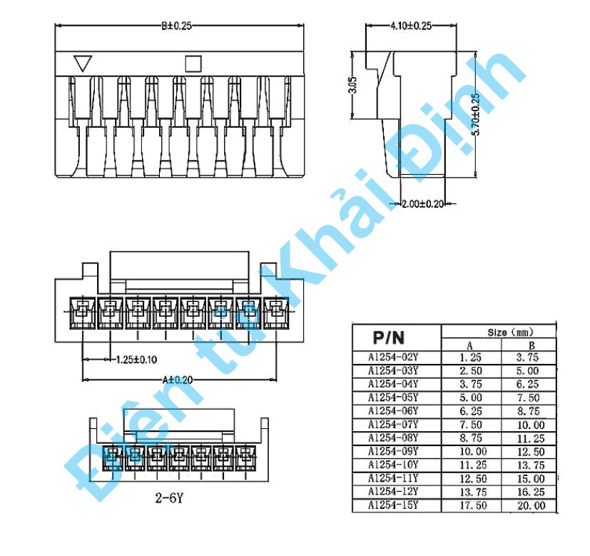 DÂY BUS jack nối cắm 1.25mm GH1.25mm bấm 1 đầu dây nhiều màu dài 15cm 2P 3P 4P 5P 6P 7P 8P kde9356