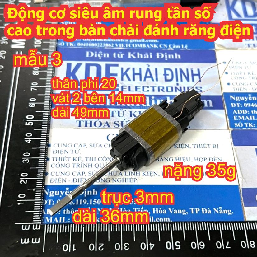 Động cơ siêu âm rung tần số cao trong bàn chải đánh răng điện có 3 mẫu kde9398