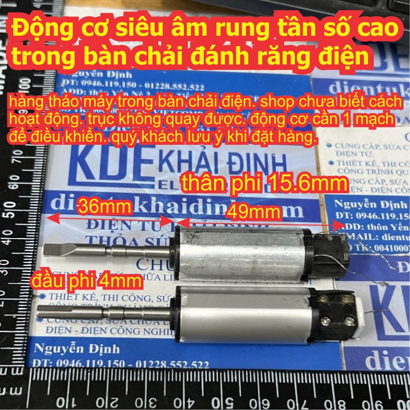 Động cơ siêu âm rung tần số cao trong bàn chải đánh răng điện có 3 mẫu kde9398