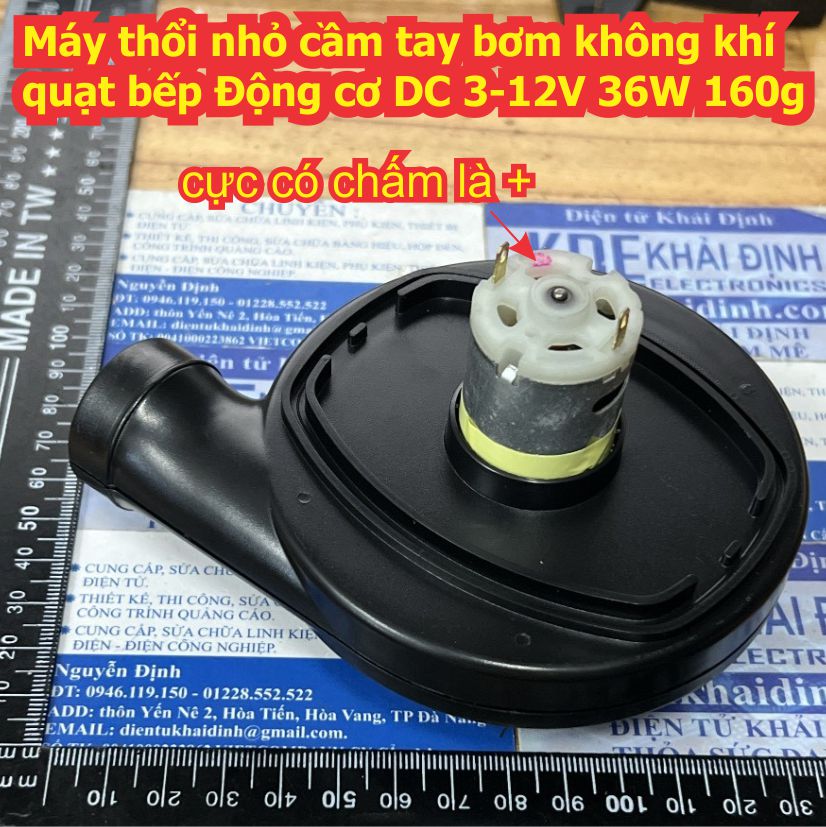 Máy thổi nhỏ cầm tay bơm không khí quạt bếp Động cơ DC 3-12V 36W 160g kde9427