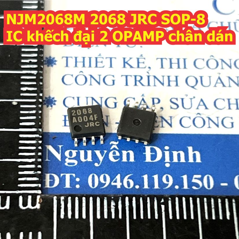 NJM2068M NJM2068D 2068 2068D JRC SOP-8 / DIP-8 IC khếch đại 2 OPAMP kde9458