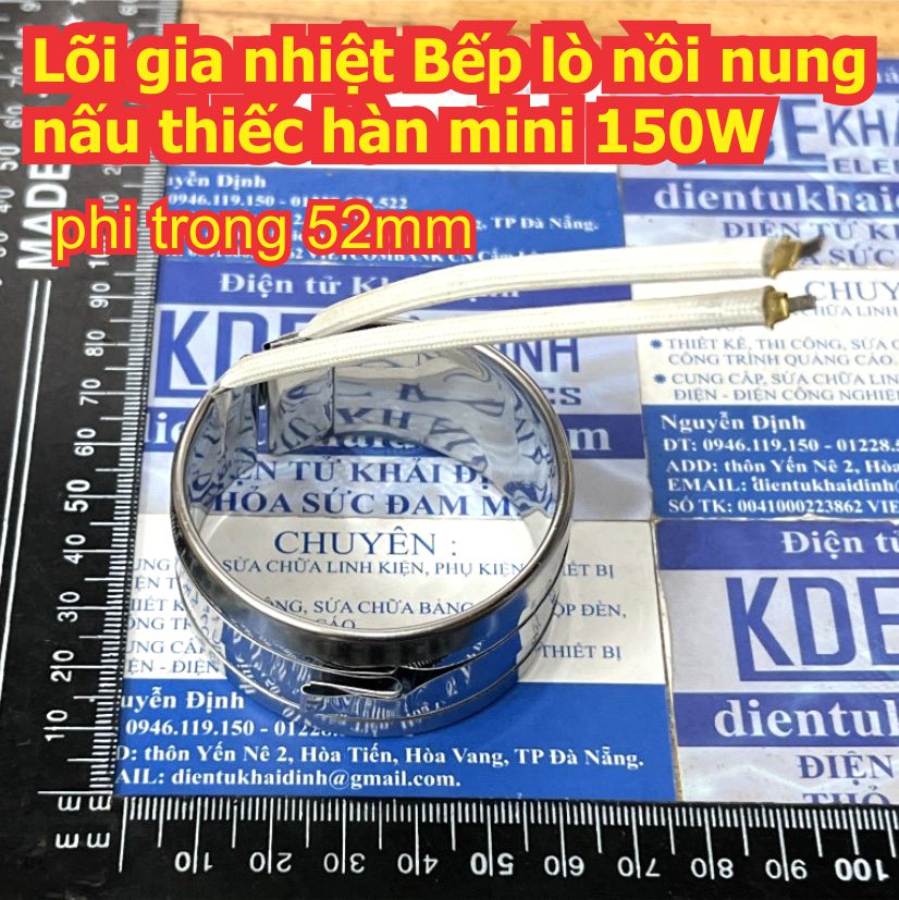 Lõi gia nhiệt Bếp lò nồi nung nấu thiếc chì hàn mini 50mm 150W 80mm 250W kde9496