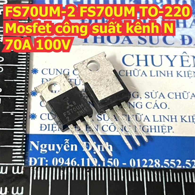 FS70UM-2 FS70UM TO-220 Mosfet công suất kênh N 70A 100V kde9515