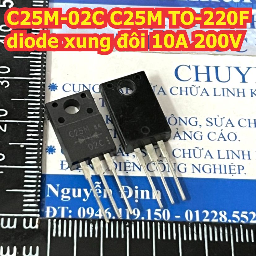 C25M-02C C25M TO-220F diode xung đôi 10A 200V kde9516