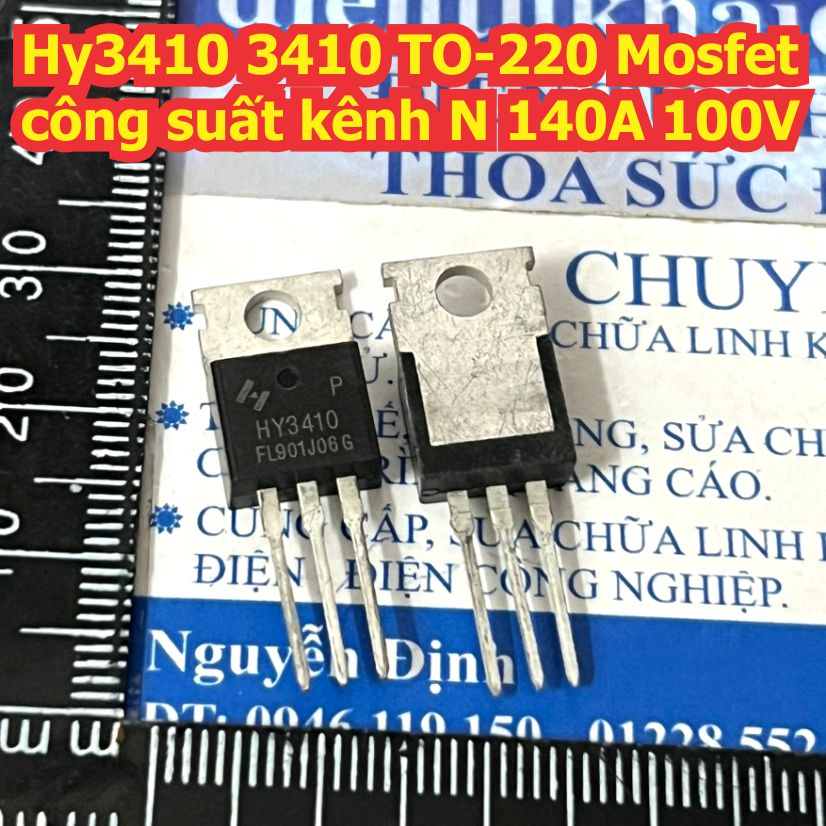 HY3410 3410 TO-220 / TO-263 Mosfet công suất kênh N 140A 100V kde9519