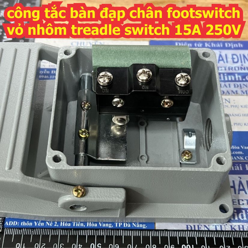 công tắc bàn đạp chân footswitch vỏ nhôm treadle switch 15A 250V LT3 FS-402 có bảo vệ LT4 FS-302 kde9527