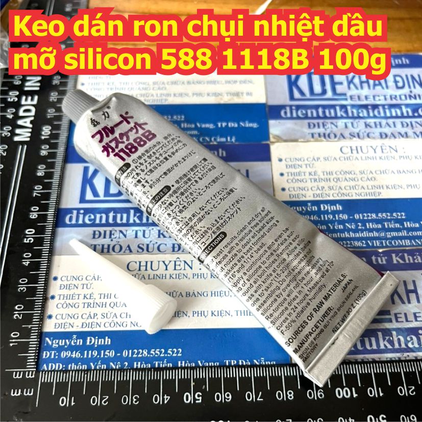 Keo dán ron chụi nhiệt dầu mỡ silicon 588 100g kde9545