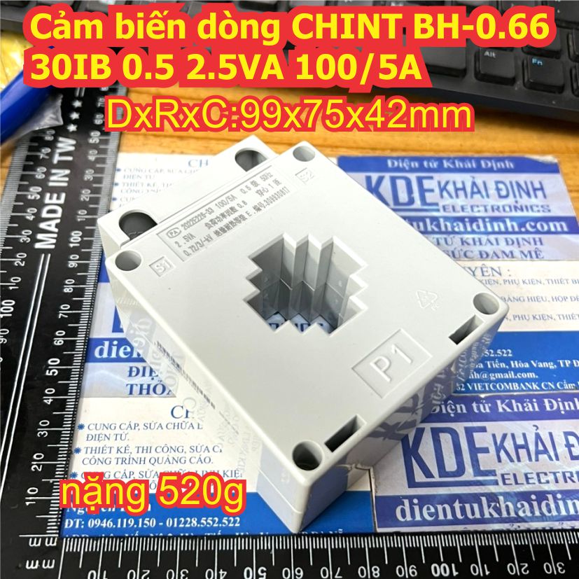 Cảm biến dòng đo lường CHINT BH-0.66 30IB 0.5 2.5VA 100/5A 5VA 250/5A kde9546