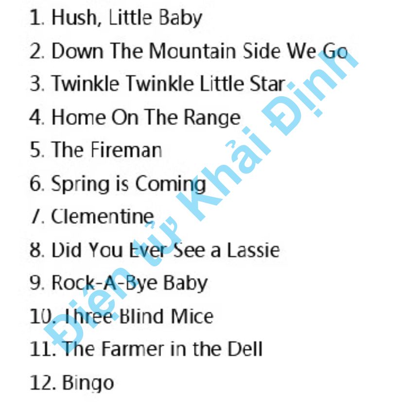 Module phát nhạc 12 bài nhạc thiếu nhi tiếng anh không lời YSJ-12S 3-5V kde9568