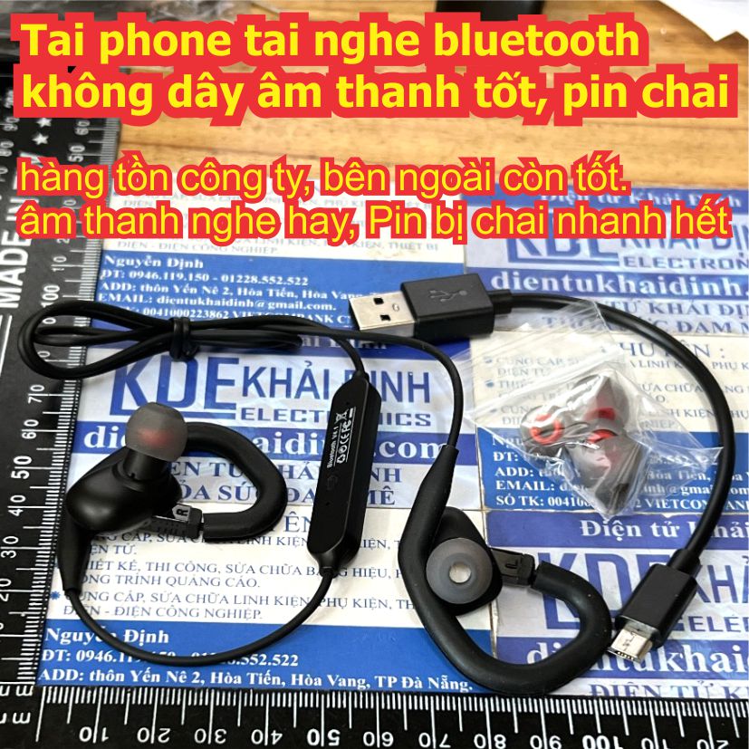 Tai phone tai nghe bluetooth không dây âm thanh tốt, pin chai W2 kde9577