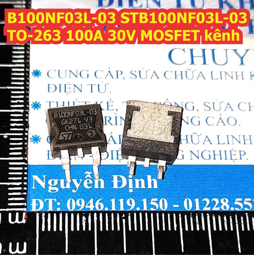 B100NF03L-03 STB100NF03L-03 B100NF03-03 B100NF03 100NF03 TO-263 100A 30V MOSFET kênh N kde9590
