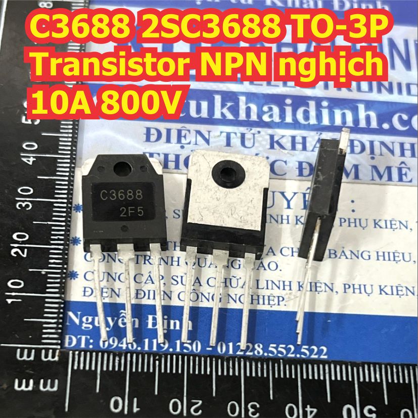 C3688 2SC3688 TO-3P Transistor NPN nghịch 10A 800V kde9624