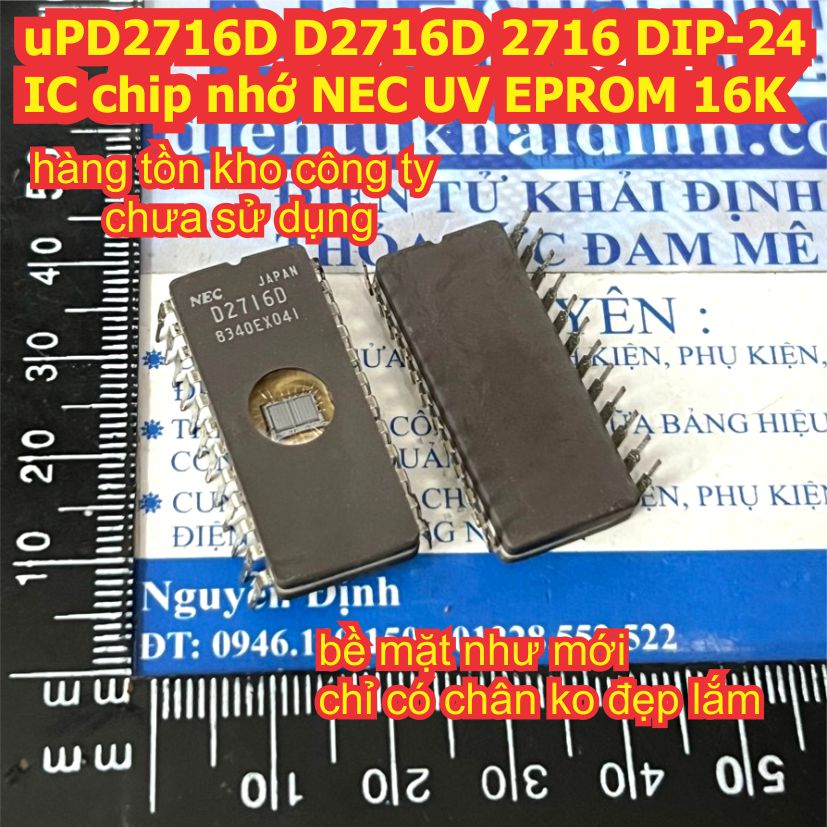uPD2716D D2716D 2716 DIP-24 IC chip nhớ NEC UV EPROM 16K kde9633