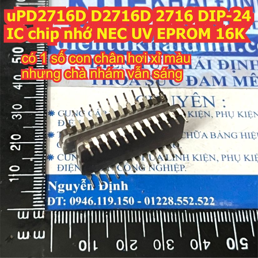 uPD2716D D2716D 2716 DIP-24 IC chip nhớ NEC UV EPROM 16K kde9633