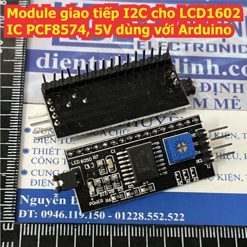 Module Chuyển Đổi sang giao tiếp I2C cho LCD1602, IC PCF8574, áp 5V, thích hợp dùng với Arduino kde0361