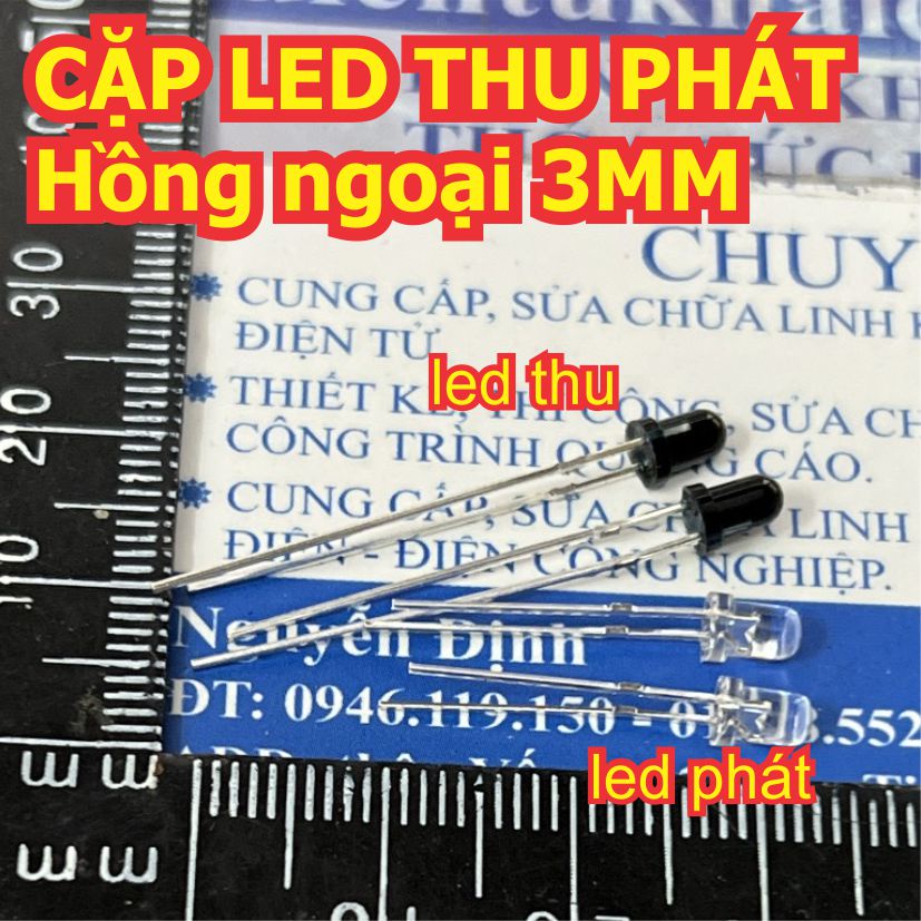 LED THU PHÁT Hồng ngoại F3 phi 3mm màu trong / đen kde0176
