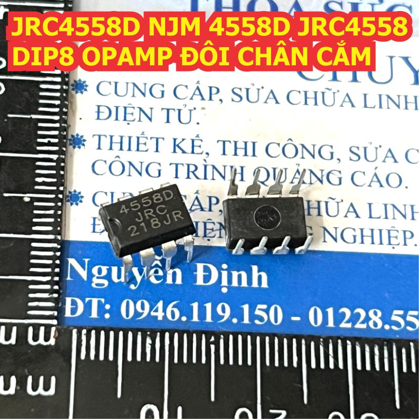JRC4558D NJM 4558D JRC4558 4558 DIP-8 OPAMP ĐÔI CHÂN CẮM hàng thường / chính hãng kde0262