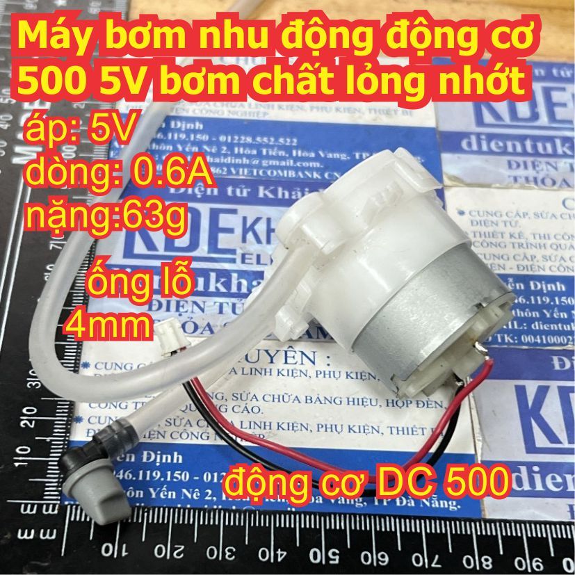 Máy bơm nhu động động cơ 500 5V bơm chất lỏng nhớt kde0257