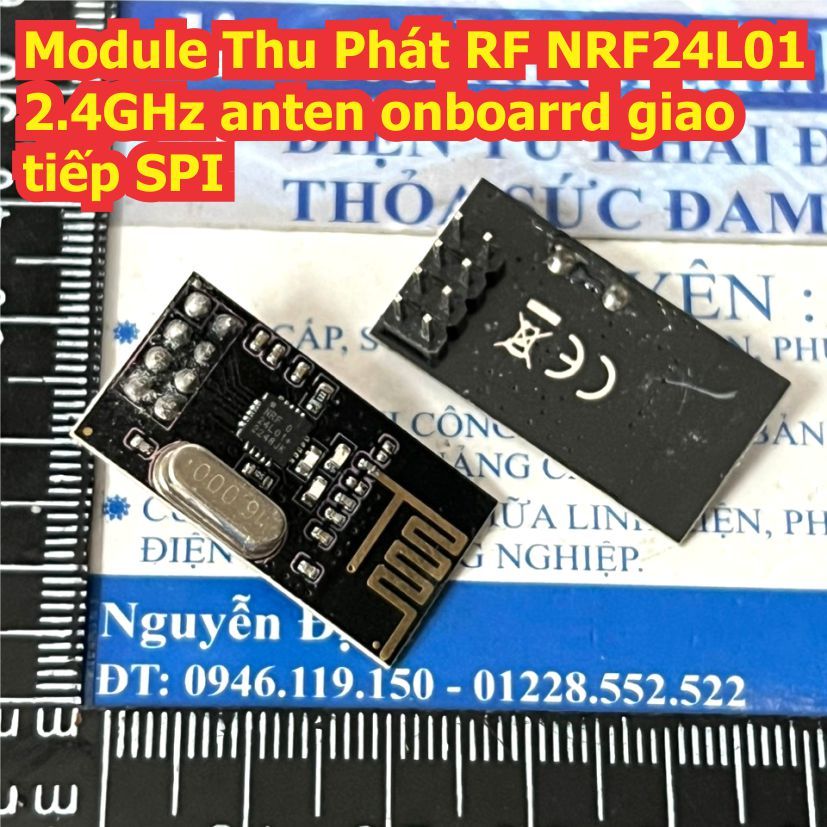 Module Thu Phát RF NRF24L01 NRF 24L01 2.4GHz, anten onboarrd 8P giao tiếp SPI kde0139