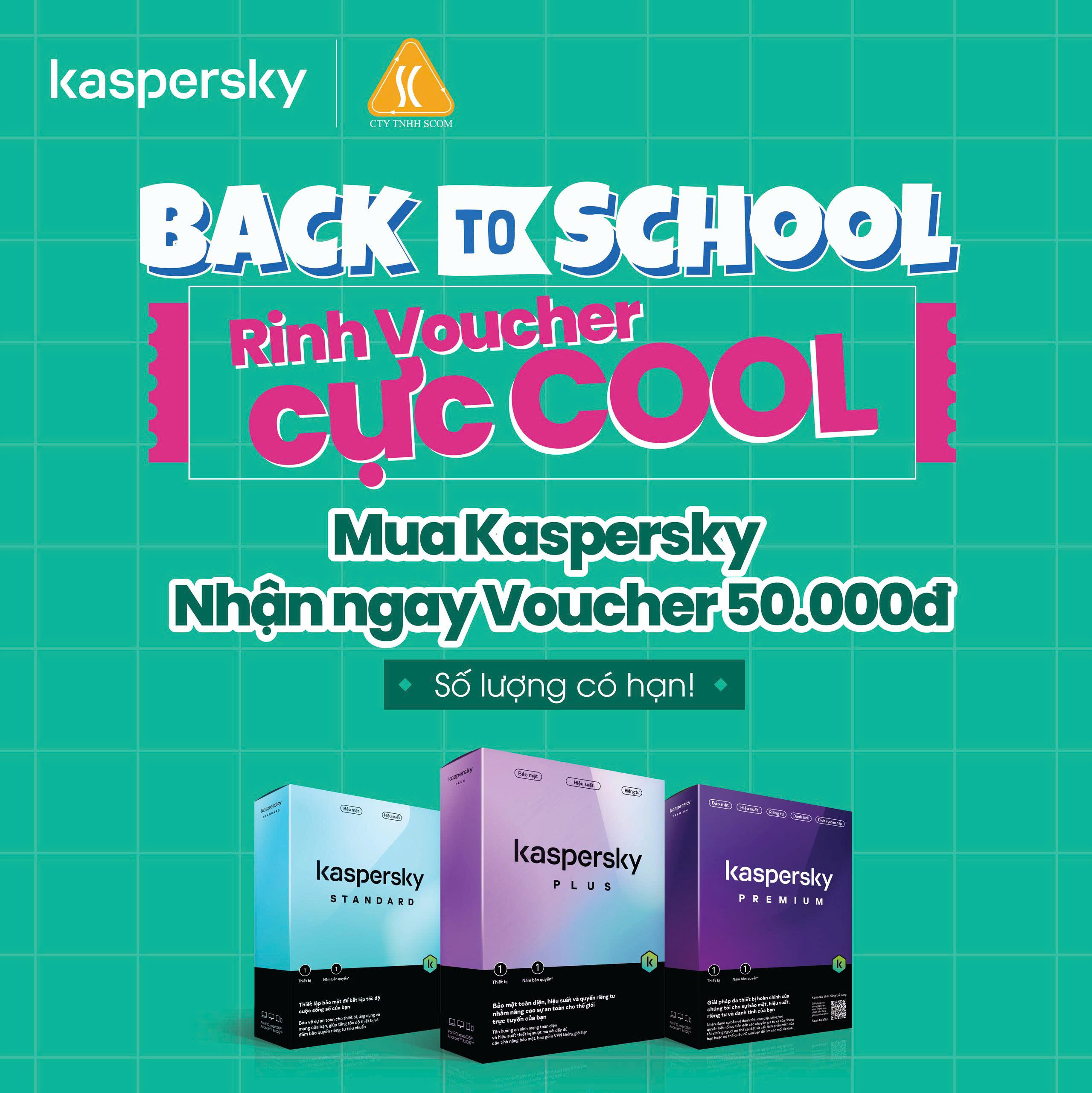 Mua Kaspersky – Nhận ngay voucher 50.000đ
