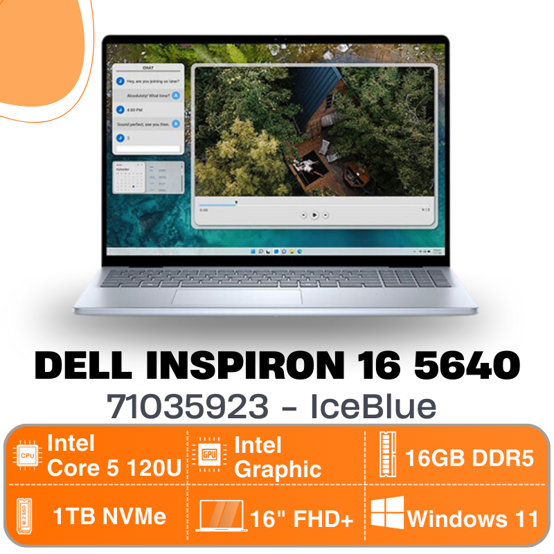 Laptop Dell Inspiron 16 5640-71035923-IceBlue (16