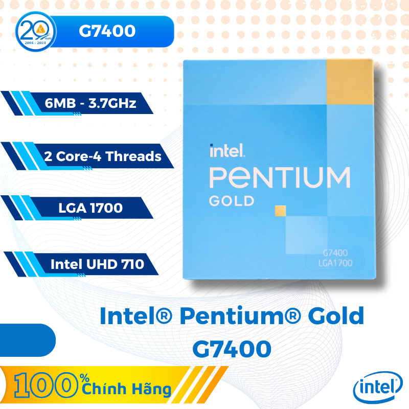 Microprocessor Intel Pentium Gold CPU Intel Pentium Gold G7400 (6MB | 2 nhân 4 luồng | Upto 3.7GHz | LGA ...