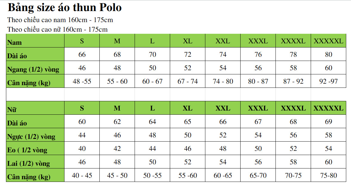Hướng dẫn chọn size áo thun, áo khoác