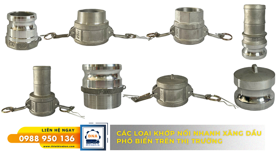 CÁC LOẠI KHỚP NỐI NHANH XĂNG DẦU PHỔ BIẾN TRÊN THỊ TRƯỜNG
