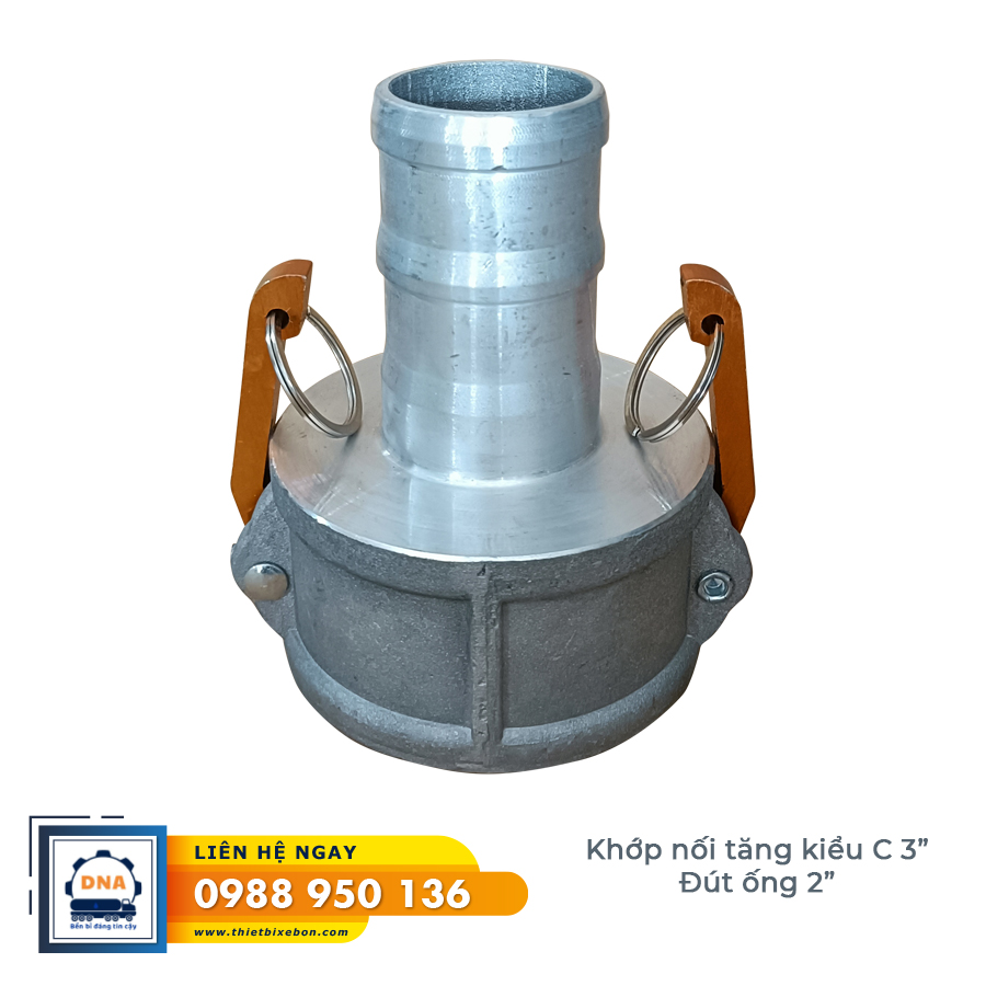 Khớp nối nhôm giảm kiểu C đầu cái 3'' đút ống 2''