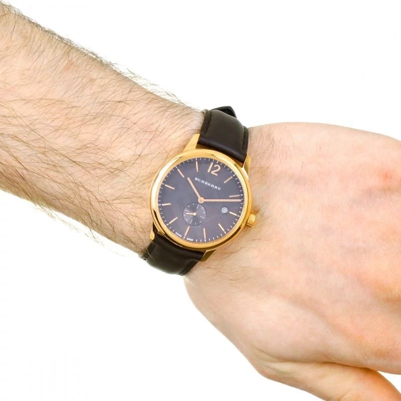 Đồng Hồ Burberry Classic Round |Nam Giới |Mặt Rose Gold |Dây Da Nâu |Máy Pin (Quartz) |Size 40mm |donghogiatot.vn